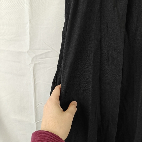 Free People Lovely Boho V Neck Maxi Dress Tie In Black Size Medium Women's - Picture 10 of 14